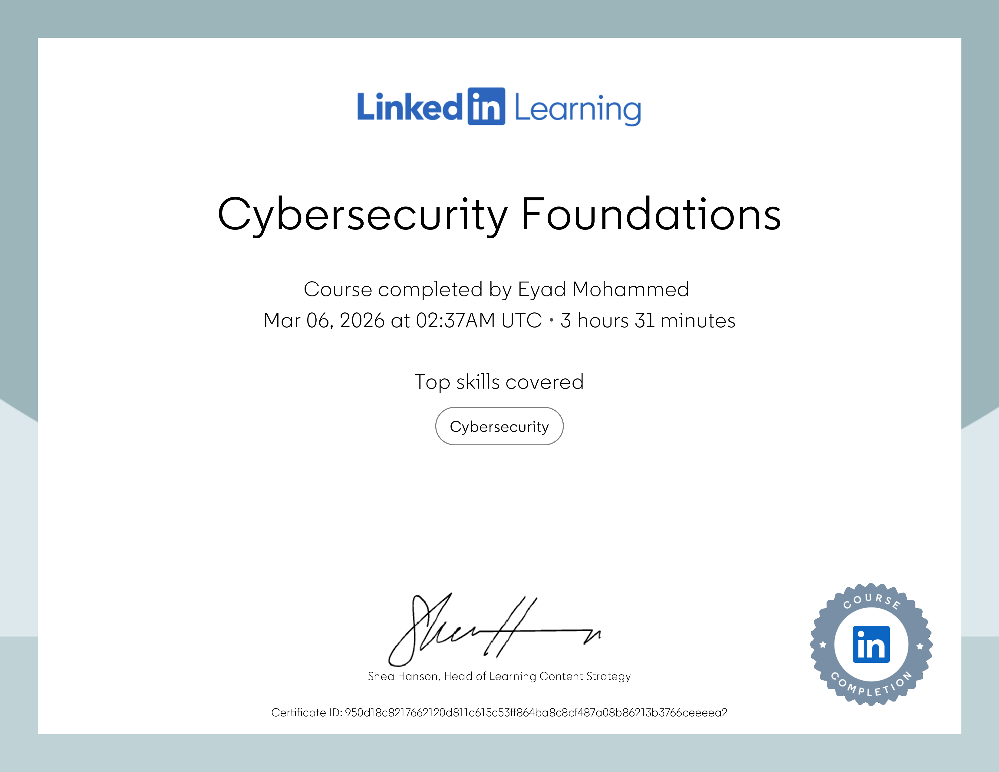 Cybersecurity Foundations