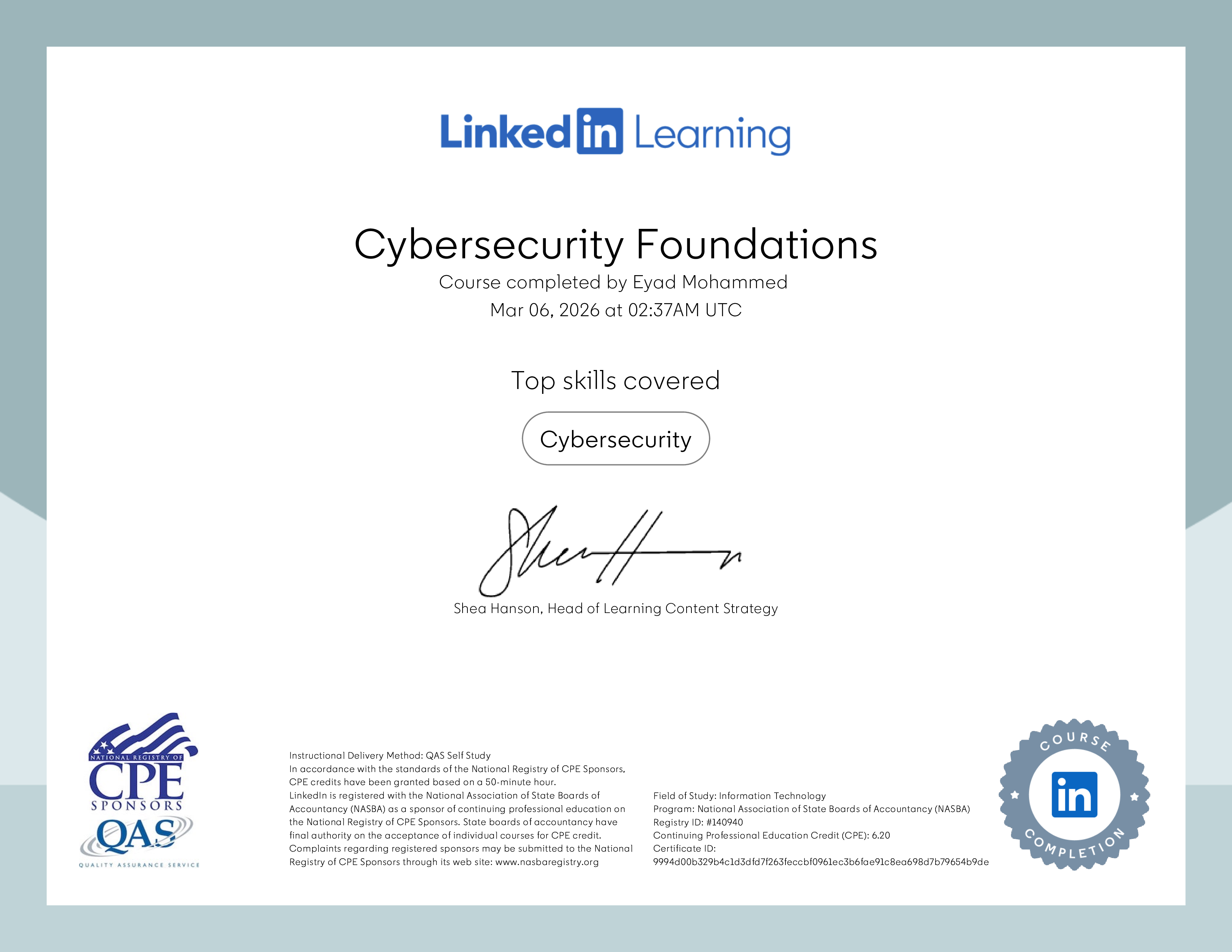 Cybersecurity Foundations